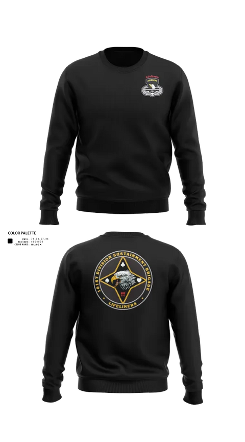 Crew Neck Sweatshirt, 101st Division Sustainment Brigade, Army, Teamtime, Team time, sublimation, custom sports apparel, team uniforms, spirit wear, spiritwear, sports uniforms, custom shirts, team store, custom team store, fundraiser sports, apparel fundraiser