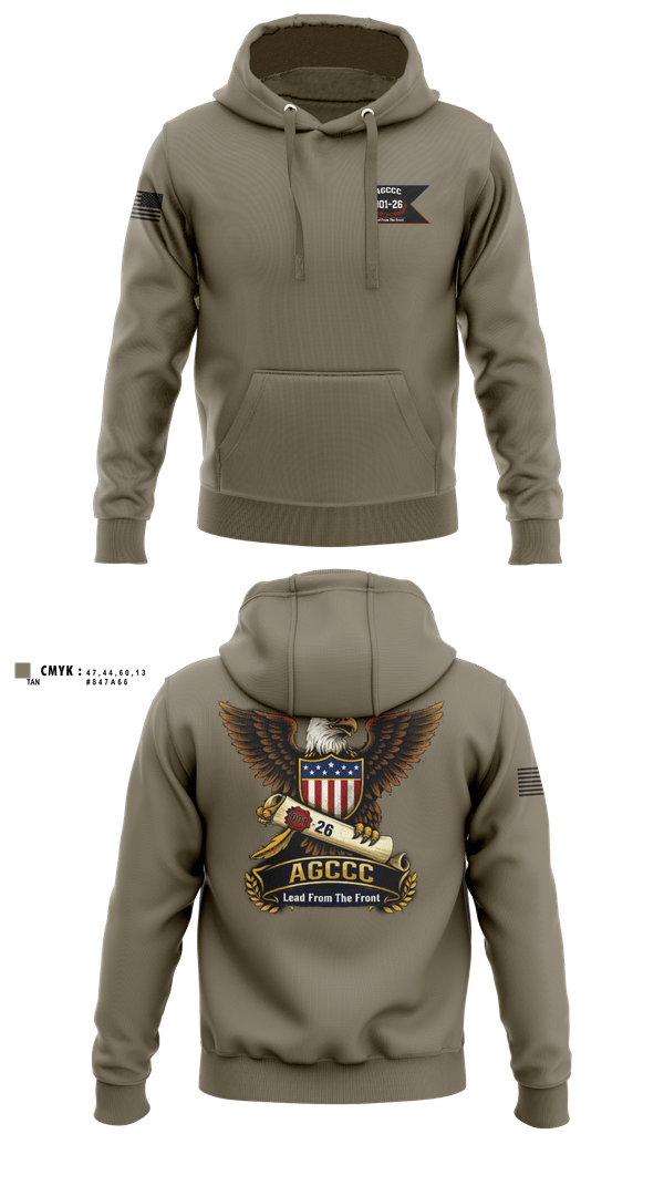 Hoodie, AGCCC, 001-26, Army, Teamtime, Team time, sublimation, custom sports apparel, team uniforms, spirit wear, spiritwear, sports uniforms, custom shirts, team store, custom team store, fundraiser sports, apparel fundraiser
