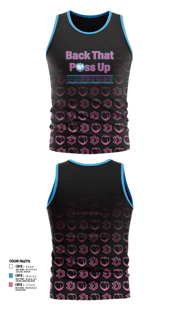 Tank Top, Back That Pass Up, Men's Volleyball, Teamtime, Team time, sublimation, custom sports apparel, team uniforms, spirit wear, spiritwear, sports uniforms, custom shirts, team store, custom team store, fundraiser sports, apparel fundraiser