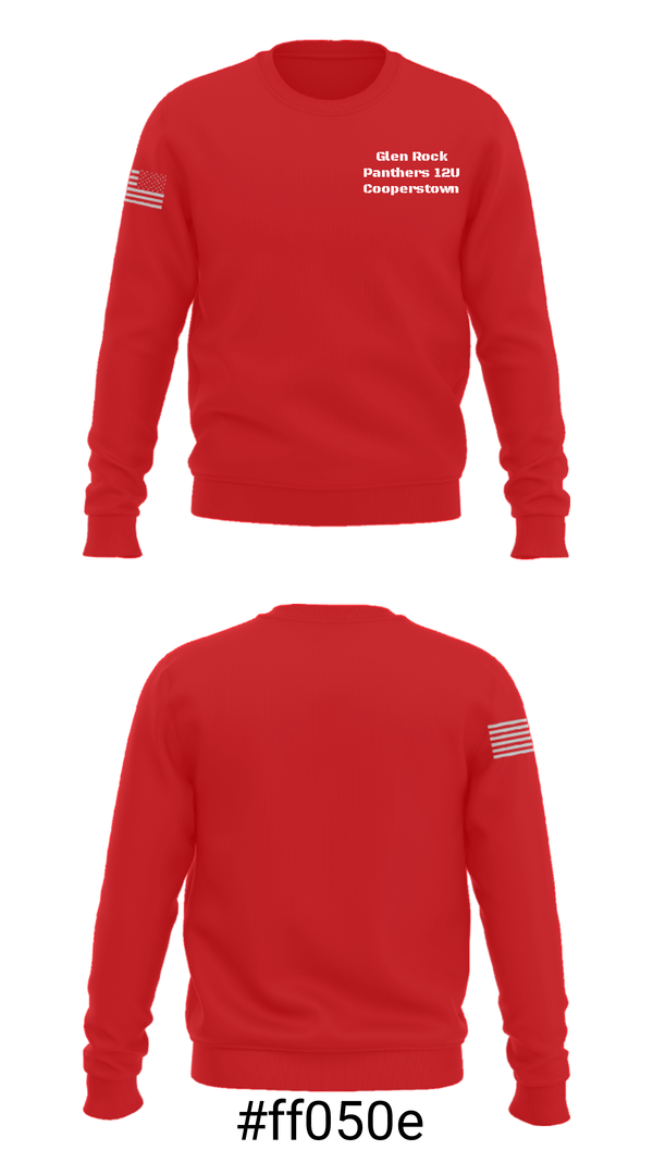 Crew Neck Sweatshirt, Glen Rock Panthers 12U Cooperstown, Baseball, Teamtime, Team time, sublimation, custom sports apparel, team uniforms, spirit wear, spiritwear, sports uniforms, custom shirts, team store, custom team store, fundraiser sports, apparel fundraiser