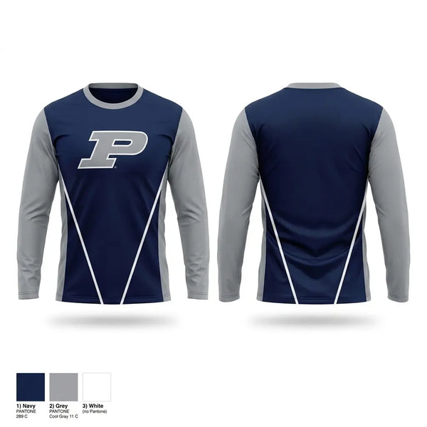 Long Sleeve Performance Shirt, Plummer Middle School Basketball, Men's Basketball, Teamtime, Team time, sublimation, custom sports apparel, team uniforms, spirit wear, spiritwear, sports uniforms, custom shirts, team store, custom team store, fundraiser sports, apparel fundraiser