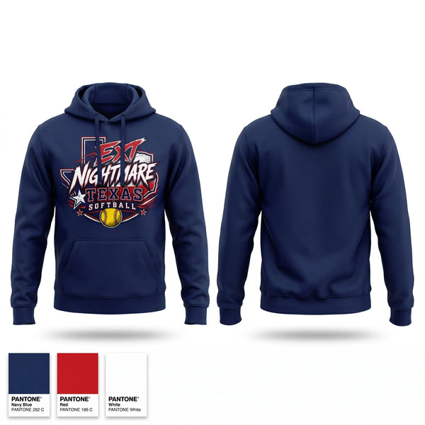 Hoodie, Etx Nightmares, Softball, Teamtime, Team time, sublimation, custom sports apparel, team uniforms, spirit wear, spiritwear, sports uniforms, custom shirts, team store, custom team store, fundraiser sports, apparel fundraiser