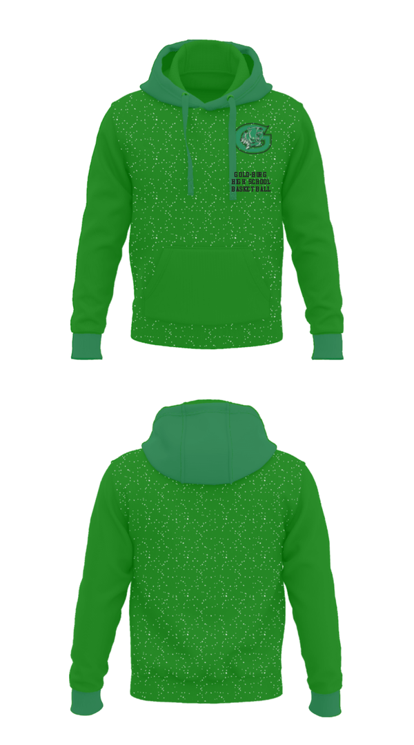 Hoodie, Gold-Burg High School Basketball, Women's Basketball, Teamtime, Team time, sublimation, custom sports apparel, team uniforms, spirit wear, spiritwear, sports uniforms, custom shirts, team store, custom team store, fundraiser sports, apparel fundraiser