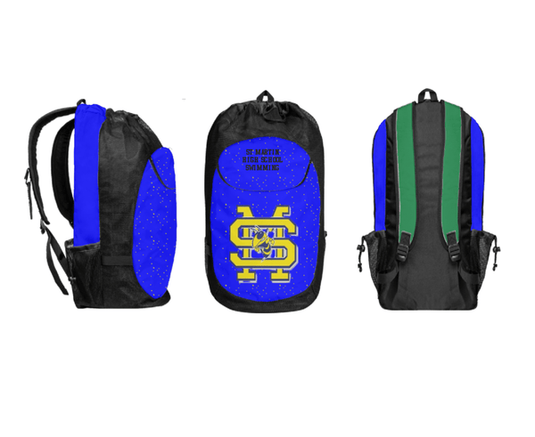 Gear Bag, St Martin High School Swimming, Swimming, Teamtime, Team time, sublimation, custom sports apparel, team uniforms, spirit wear, spiritwear, sports uniforms, custom shirts, team store, custom team store, fundraiser sports, apparel fundraiser