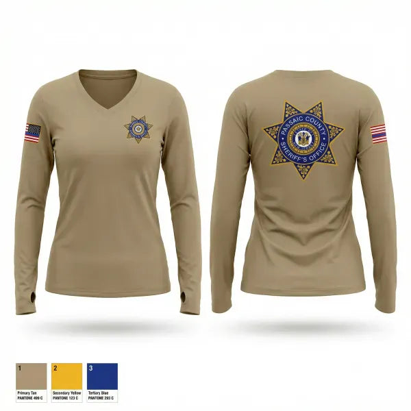 Womens Long Sleeve Vneck Shirt, Patrol - Squad D, Police, Teamtime, Team time, sublimation, custom sports apparel, team uniforms, spirit wear, spiritwear, sports uniforms, custom shirts, team store, custom team store, fundraiser sports, apparel fundraiser