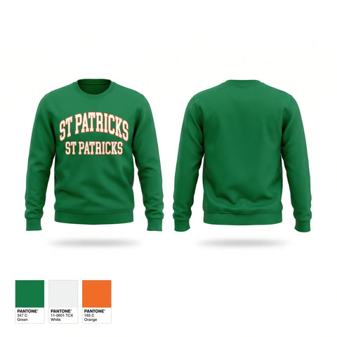 Crew Neck Sweatshirt, St. Patrick’s, Men's Basketball, Teamtime, Team time, sublimation, custom sports apparel, team uniforms, spirit wear, spiritwear, sports uniforms, custom shirts, team store, custom team store, fundraiser sports, apparel fundraiser