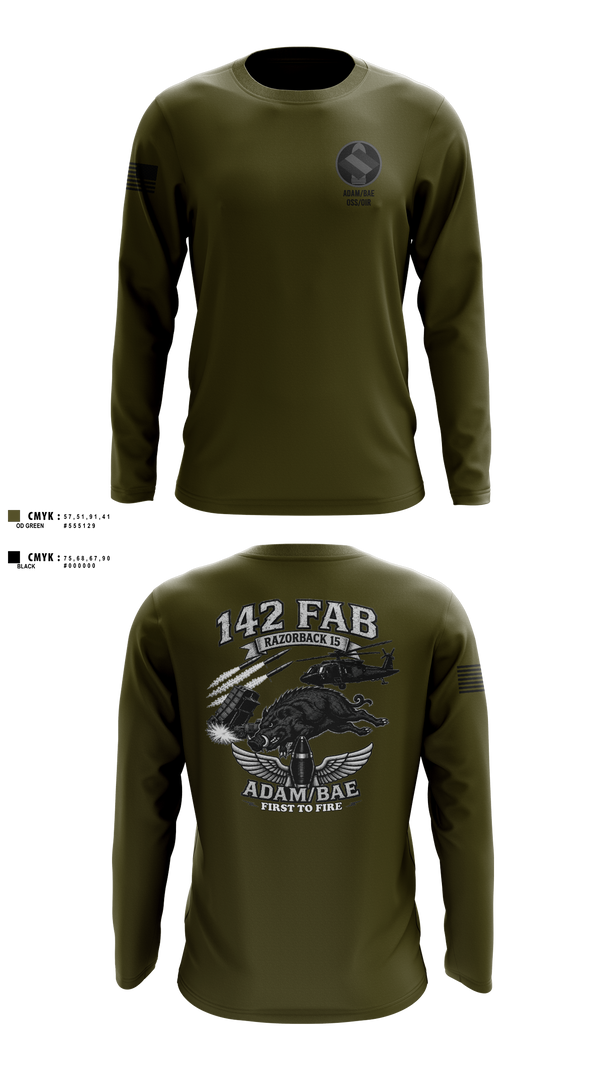 Long Sleeve Performance Shirt, 142nd, Army, Teamtime, Team time, sublimation, custom sports apparel, team uniforms, spirit wear, spiritwear, sports uniforms, custom shirts, team store, custom team store, fundraiser sports, apparel fundraiser
