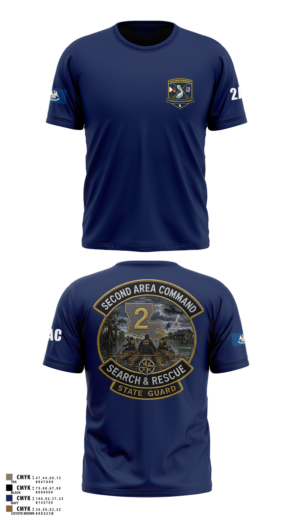 Soft Poly Tee Cotton Like Feel, Louisiana State Guard, Army, Teamtime, Team time, sublimation, custom sports apparel, team uniforms, spirit wear, spiritwear, sports uniforms, custom shirts, team store, custom team store, fundraiser sports, apparel fundraiser