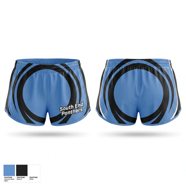 Womens Shorts, South End Panthers, Baseball, Teamtime, Team time, sublimation, custom sports apparel, team uniforms, spirit wear, spiritwear, sports uniforms, custom shirts, team store, custom team store, fundraiser sports, apparel fundraiser