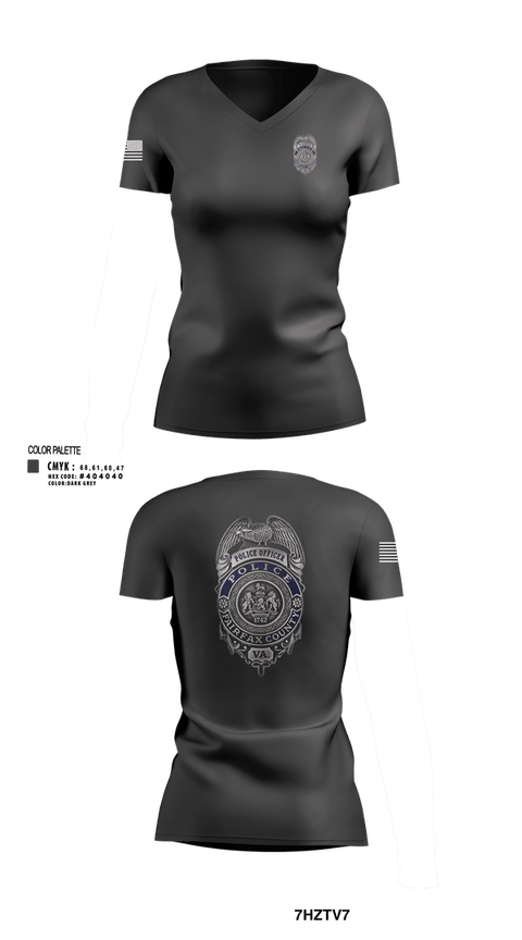 Womens Short Sleeve Vneck Shirt, Reston Midnights B Squad, Police, Teamtime, Team time, sublimation, custom sports apparel, team uniforms, spirit wear, spiritwear, sports uniforms, custom shirts, team store, custom team store, fundraiser sports, apparel fundraiser