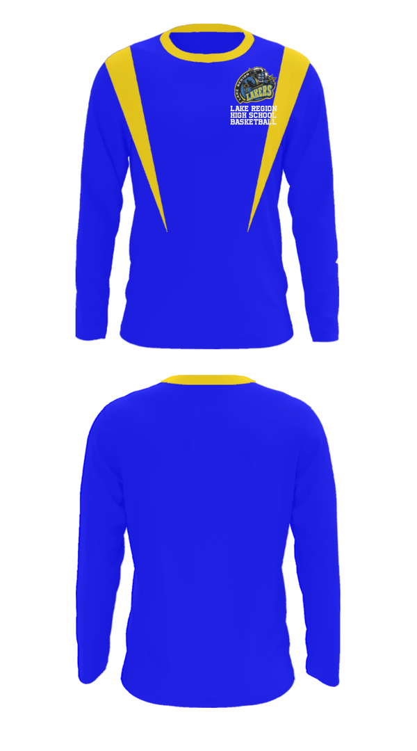 Long Sleeve Performance Shirt, Lake Region High School Basketball, Women's Basketball, Teamtime, Team time, sublimation, custom sports apparel, team uniforms, spirit wear, spiritwear, sports uniforms, custom shirts, team store, custom team store, fundraiser sports, apparel fundraiser