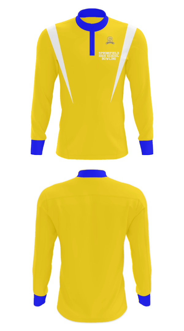 Quarter Zip Jacket, Springfield High School Bowling, Bowling, Teamtime, Team time, sublimation, custom sports apparel, team uniforms, spirit wear, spiritwear, sports uniforms, custom shirts, team store, custom team store, fundraiser sports, apparel fundraiser