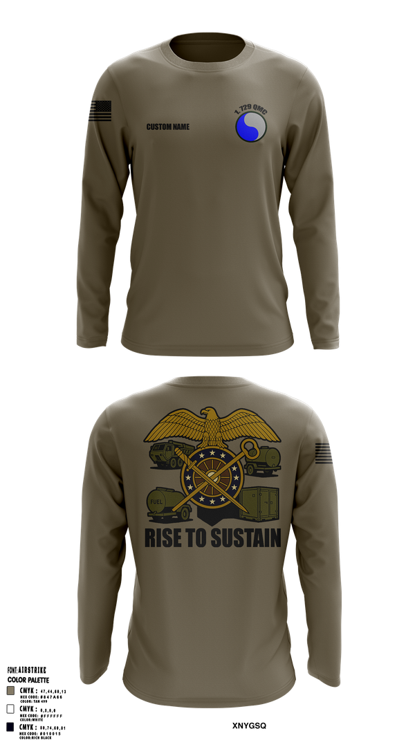 Long Sleeve Performance Shirt, 729 Quarter Master Unit, Army, Teamtime, Team time, sublimation, custom sports apparel, team uniforms, spirit wear, spiritwear, sports uniforms, custom shirts, team store, custom team store, fundraiser sports, apparel fundraiser
