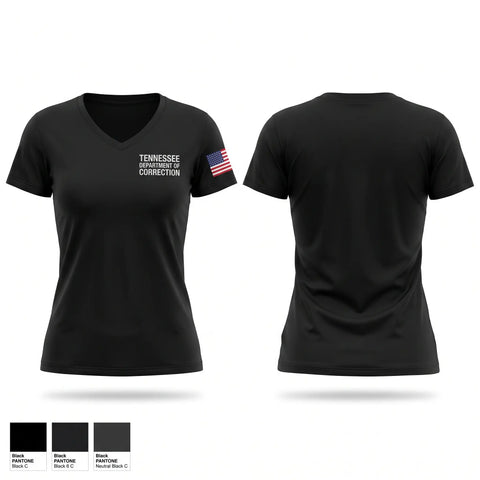 Womens Short Sleeve Vneck Shirt, Tennessee department of correction, Police, Teamtime, Team time, sublimation, custom sports apparel, team uniforms, spirit wear, spiritwear, sports uniforms, custom shirts, team store, custom team store, fundraiser sports, apparel fundraiser