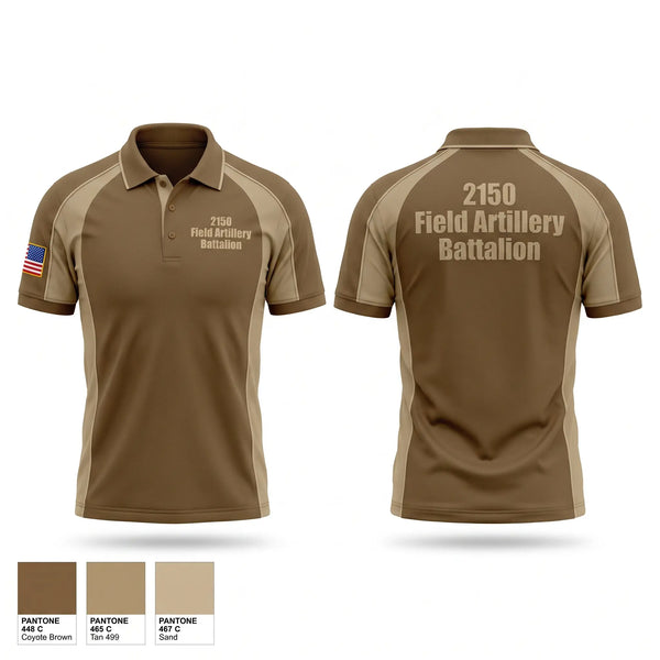 Short Sleeve Performance Polo, 2-150 Field Artillery Battalion, National Guard, Teamtime, Team time, sublimation, custom sports apparel, team uniforms, spirit wear, spiritwear, sports uniforms, custom shirts, team store, custom team store, fundraiser sports, apparel fundraiser