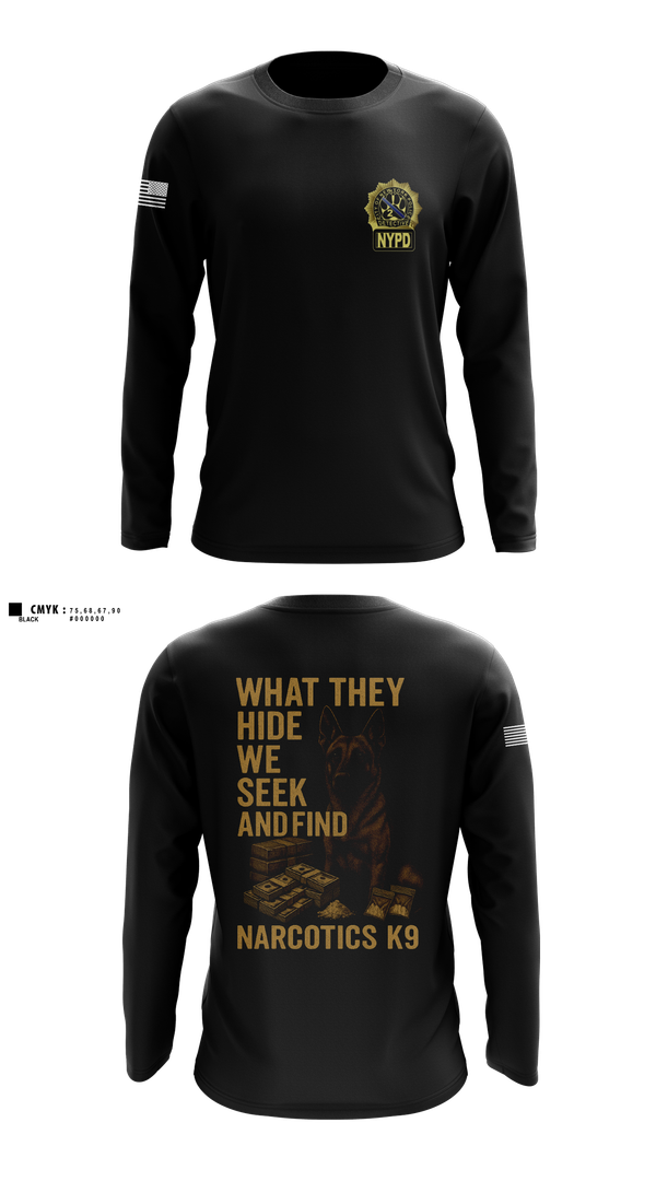 Long Sleeve Performance Shirt, Narcotics K9, , Teamtime, Team time, sublimation, custom sports apparel, team uniforms, spirit wear, spiritwear, sports uniforms, custom shirts, team store, custom team store, fundraiser sports, apparel fundraiser