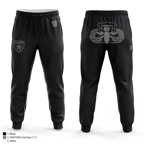 Sweatpants, Kanawha Sheriff Bomb Squad, Police, Teamtime, Team time, sublimation, custom sports apparel, team uniforms, spirit wear, spiritwear, sports uniforms, custom shirts, team store, custom team store, fundraiser sports, apparel fundraiser