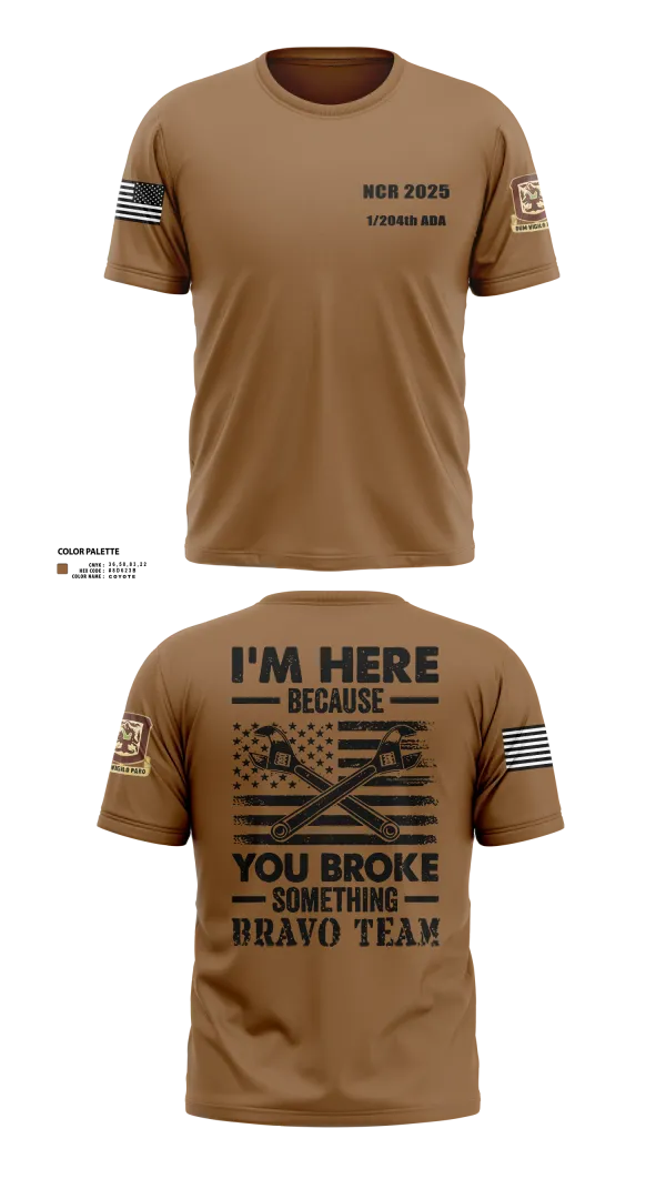 Old School Cotton Feel Shirt, 1/204th ADA, , Teamtime, Team time, sublimation, custom sports apparel, team uniforms, spirit wear, spiritwear, sports uniforms, custom shirts, team store, custom team store, fundraiser sports, apparel fundraiser