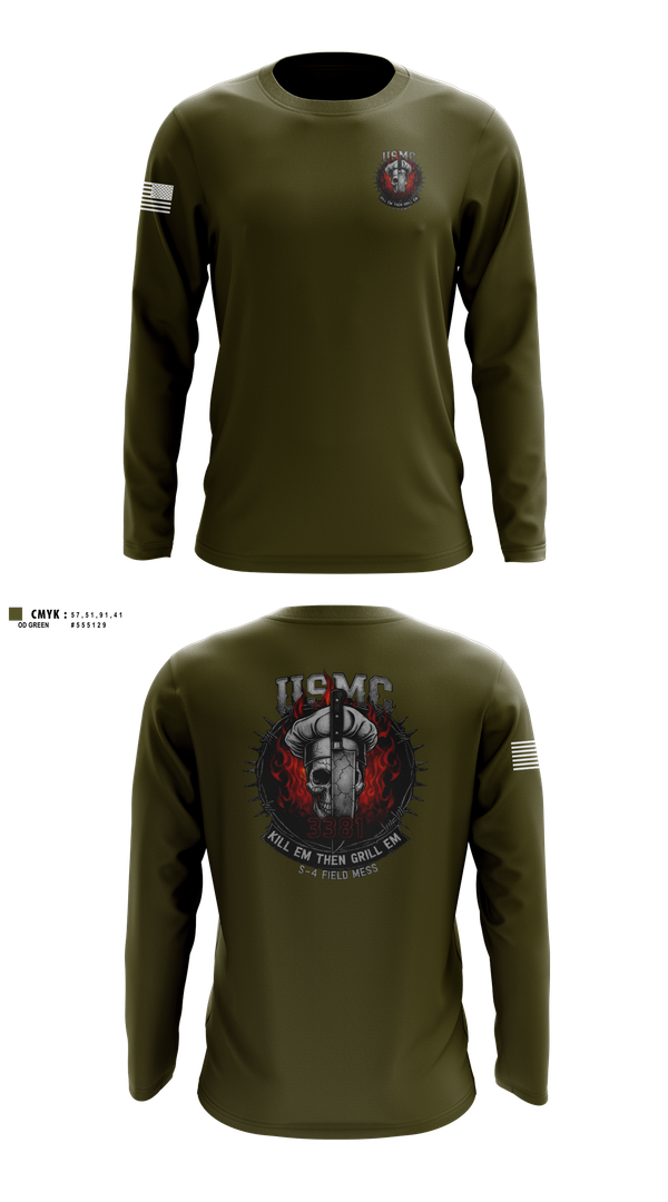Long Sleeve Performance Shirt, 1/1, Marines, Teamtime, Team time, sublimation, custom sports apparel, team uniforms, spirit wear, spiritwear, sports uniforms, custom shirts, team store, custom team store, fundraiser sports, apparel fundraiser