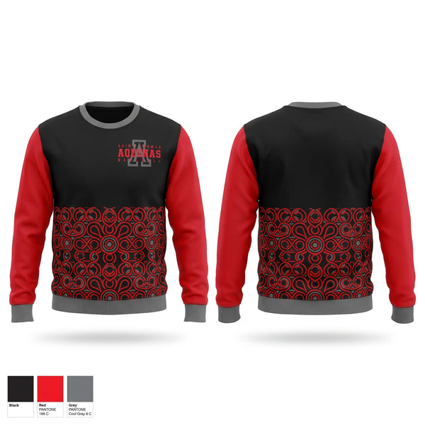 Crew Neck Sweatshirt, St. Thomas Aquinas, Baseball, Teamtime, Team time, sublimation, custom sports apparel, team uniforms, spirit wear, spiritwear, sports uniforms, custom shirts, team store, custom team store, fundraiser sports, apparel fundraiser