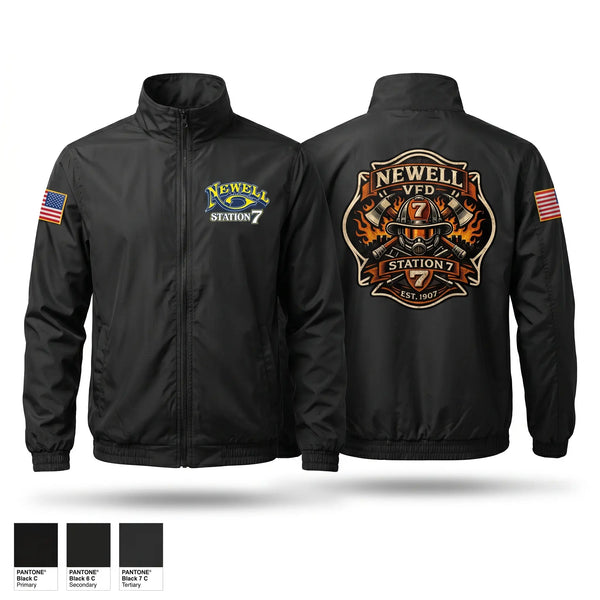 Windbreaker, Newell VFD, Fire Department, Teamtime, Team time, sublimation, custom sports apparel, team uniforms, spirit wear, spiritwear, sports uniforms, custom shirts, team store, custom team store, fundraiser sports, apparel fundraiser