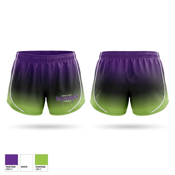 Womens Shorts, Century, Tennis, Teamtime, Team time, sublimation, custom sports apparel, team uniforms, spirit wear, spiritwear, sports uniforms, custom shirts, team store, custom team store, fundraiser sports, apparel fundraiser