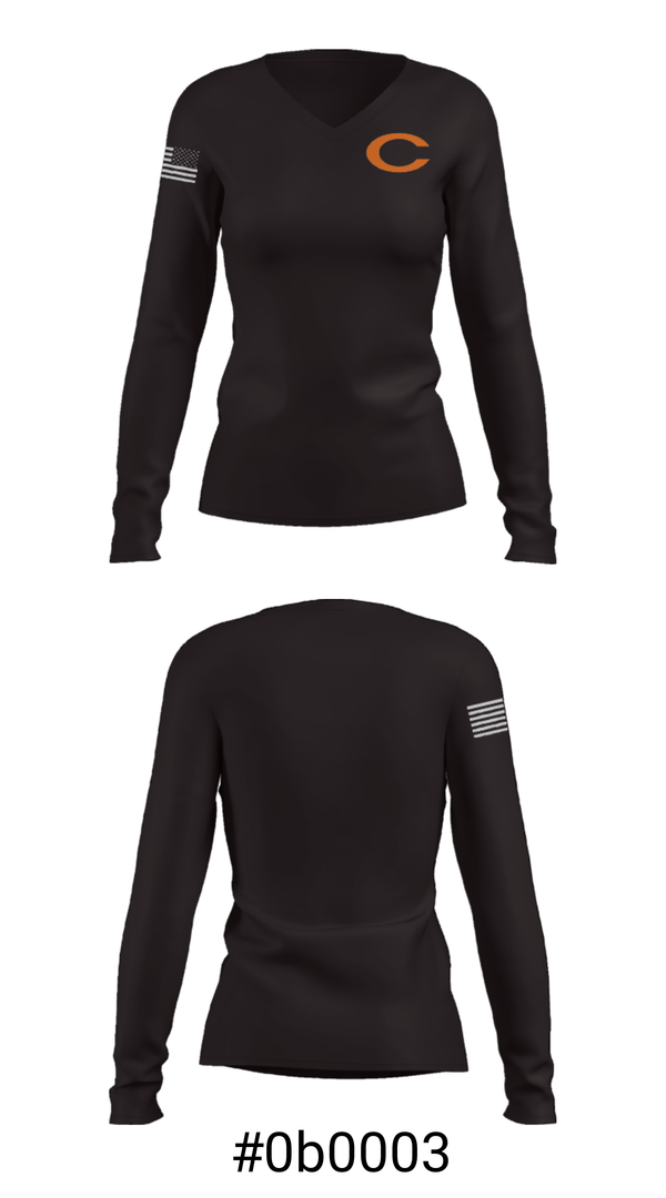 Women's Long Sleeve Vneck Shirt, Celina High School, Wrestling, Teamtime, Team time, sublimation, custom sports apparel, team uniforms, spirit wear, spiritwear, sports uniforms, custom shirts, team store, custom team store, fundraiser sports, apparel fundraiser