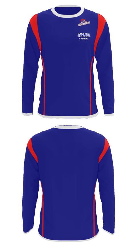 Long Sleeve Performance Shirt, Somerville High School Swimming, Swimming, Teamtime, Team time, sublimation, custom sports apparel, team uniforms, spirit wear, spiritwear, sports uniforms, custom shirts, team store, custom team store, fundraiser sports, apparel fundraiser
