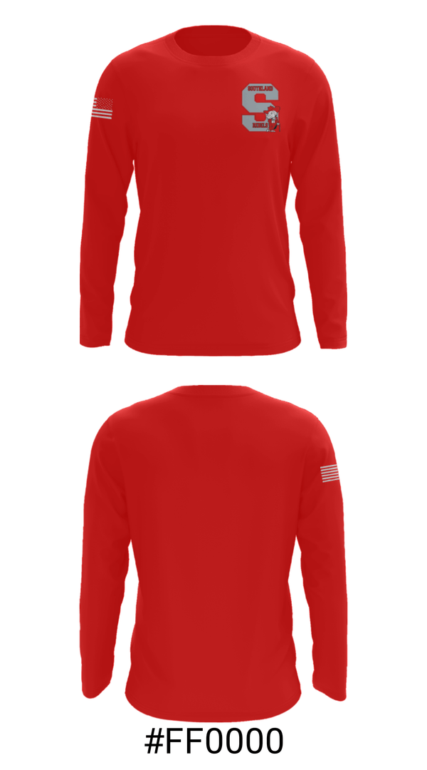 Long Sleeve Performance Shirt, Southland Junior High School Basketball, Men's Basketball, Teamtime, Team time, sublimation, custom sports apparel, team uniforms, spirit wear, spiritwear, sports uniforms, custom shirts, team store, custom team store, fundraiser sports, apparel fundraiser