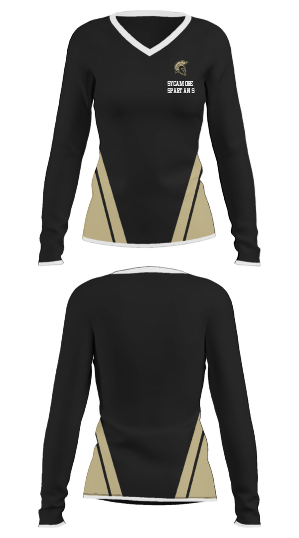Women's Long Sleeve Vneck Shirt, Sycamore wrestling team, Wrestling, Teamtime, Team time, sublimation, custom sports apparel, team uniforms, spirit wear, spiritwear, sports uniforms, custom shirts, team store, custom team store, fundraiser sports, apparel fundraiser
