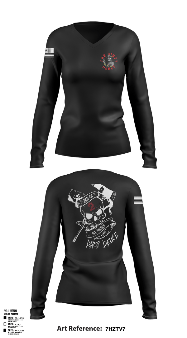 Women's Long Sleeve Vneck Shirt, 386th ECES/CEF, Fire Department, Teamtime, Team time, sublimation, custom sports apparel, team uniforms, spirit wear, spiritwear, sports uniforms, custom shirts, team store, custom team store, fundraiser sports, apparel fundraiser