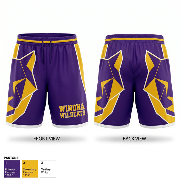 Athletic Shorts With Pockets, Winona Wildcats, Baseball, Teamtime, Team time, sublimation, custom sports apparel, team uniforms, spirit wear, spiritwear, sports uniforms, custom shirts, team store, custom team store, fundraiser sports, apparel fundraiser
