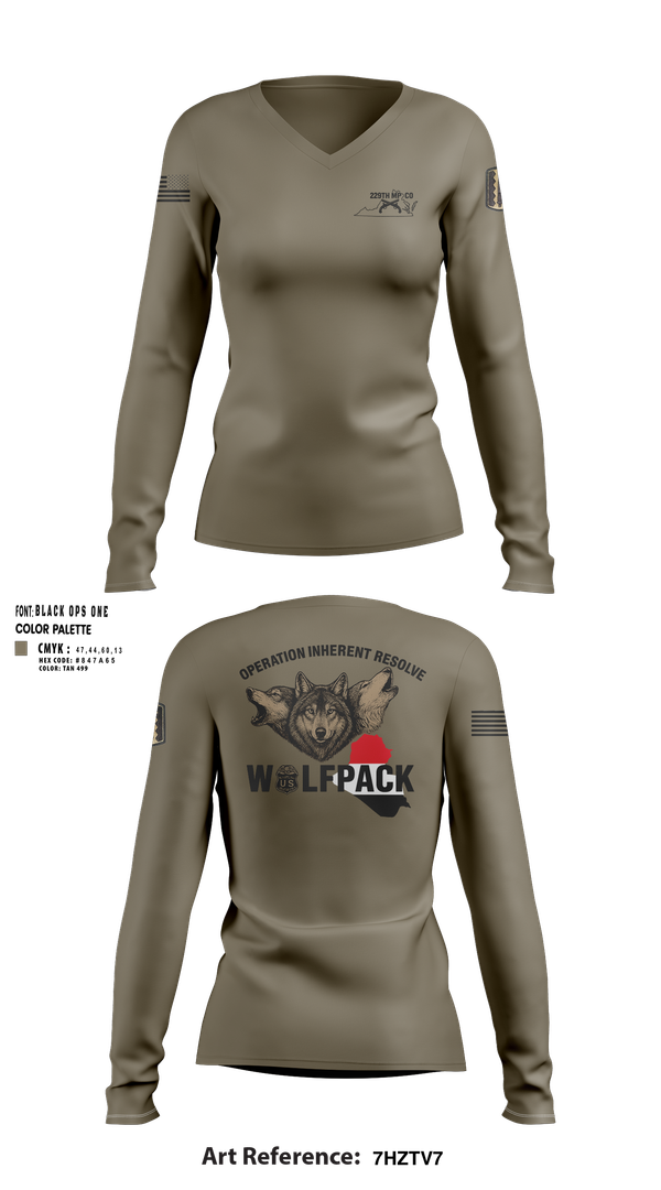 Womens Long Sleeve Vneck Shirt, , Army, Teamtime, Team time, sublimation, custom sports apparel, team uniforms, spirit wear, spiritwear, sports uniforms, custom shirts, team store, custom team store, fundraiser sports, apparel fundraiser