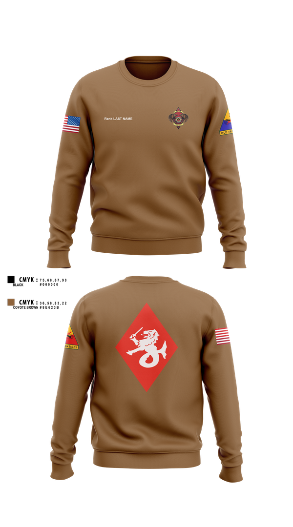 Crew Neck Sweatshirt, , Army, Teamtime, Team time, sublimation, custom sports apparel, team uniforms, spirit wear, spiritwear, sports uniforms, custom shirts, team store, custom team store, fundraiser sports, apparel fundraiser
