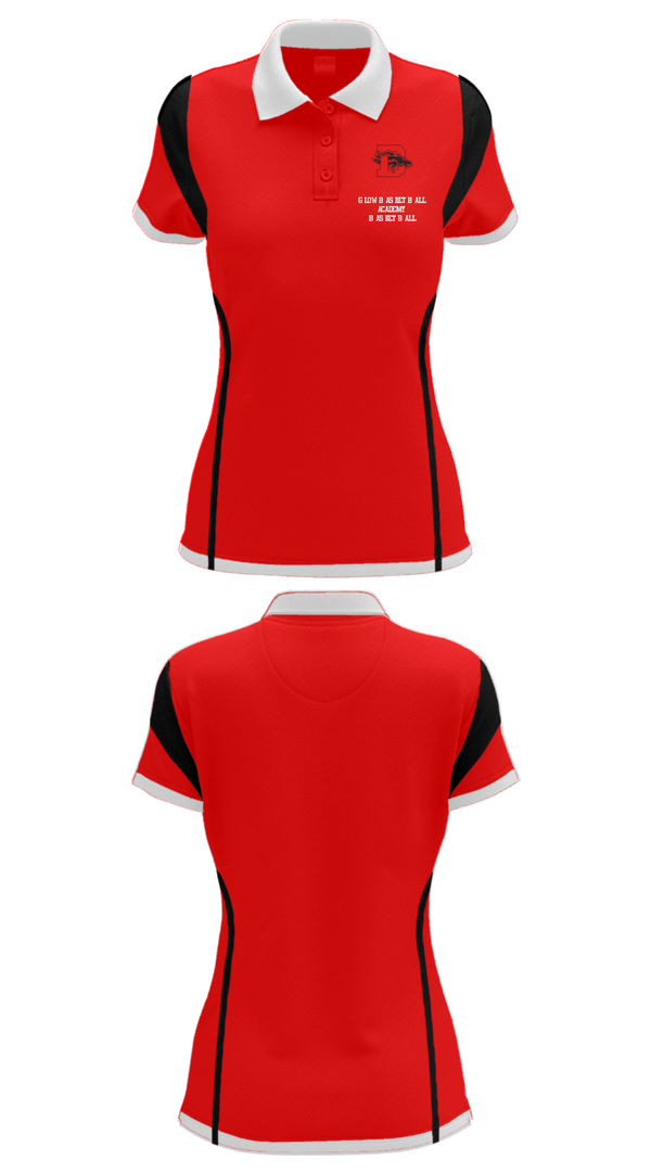 Women's Short Sleeve Performance Polo, Glow Basketball Academy Basketball, Men's Basketball, Teamtime, Team time, sublimation, custom sports apparel, team uniforms, spirit wear, spiritwear, sports uniforms, custom shirts, team store, custom team store, fundraiser sports, apparel fundraiser