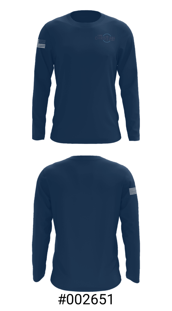 Long Sleeve Performance Shirt, Lima Christian School, Spirit Store, Teamtime, Team time, sublimation, custom sports apparel, team uniforms, spirit wear, spiritwear, sports uniforms, custom shirts, team store, custom team store, fundraiser sports, apparel fundraiser