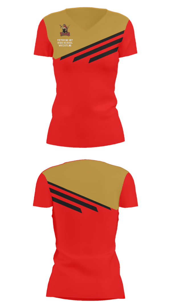 Women's Short Sleeve Vneck Shirt, Victoria East High School Wrestling, Wrestling, Teamtime, Team time, sublimation, custom sports apparel, team uniforms, spirit wear, spiritwear, sports uniforms, custom shirts, team store, custom team store, fundraiser sports, apparel fundraiser