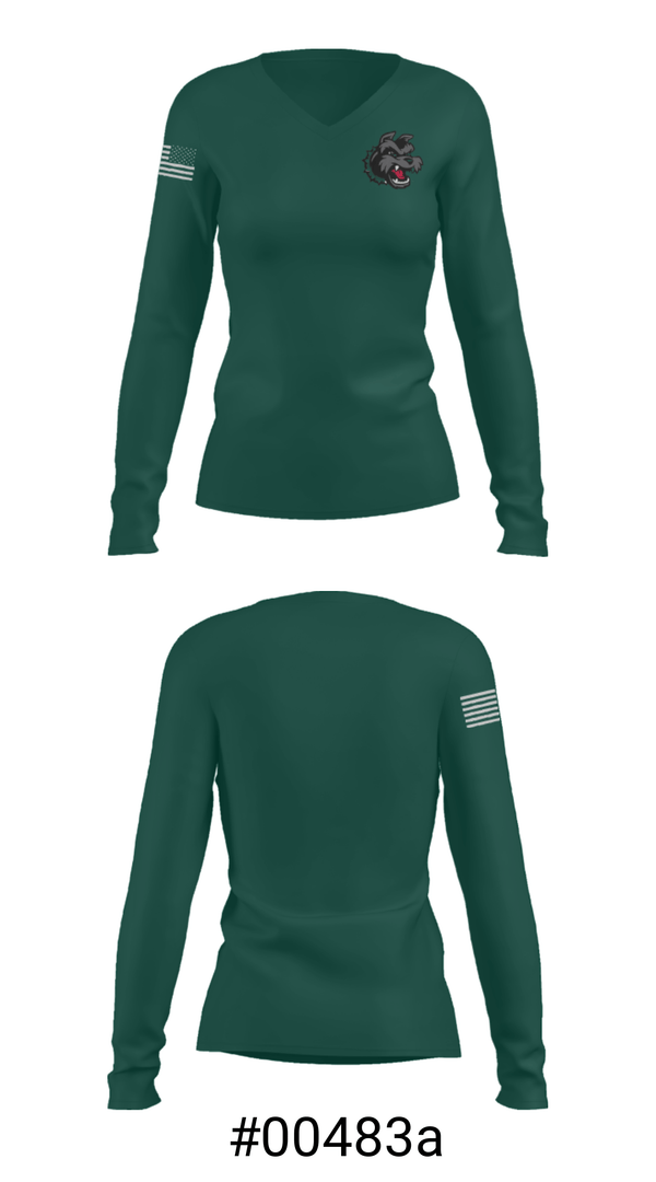 Women's Long Sleeve Vneck Shirt, Helix Charter High School Swimming, Swimming, Teamtime, Team time, sublimation, custom sports apparel, team uniforms, spirit wear, spiritwear, sports uniforms, custom shirts, team store, custom team store, fundraiser sports, apparel fundraiser