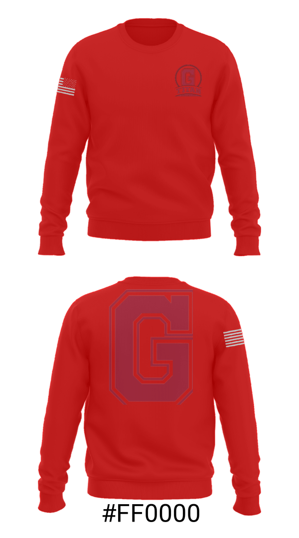 Crew Neck Sweatshirt, Glenwood High School Wrestling, Wrestling, Teamtime, Team time, sublimation, custom sports apparel, team uniforms, spirit wear, spiritwear, sports uniforms, custom shirts, team store, custom team store, fundraiser sports, apparel fundraiser