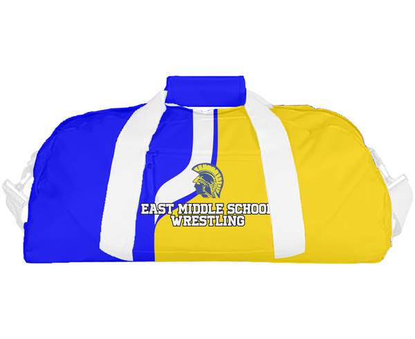Duffle Bag, East Middle School Wrestling, Wrestling, Teamtime, Team time, sublimation, custom sports apparel, team uniforms, spirit wear, spiritwear, sports uniforms, custom shirts, team store, custom team store, fundraiser sports, apparel fundraiser
