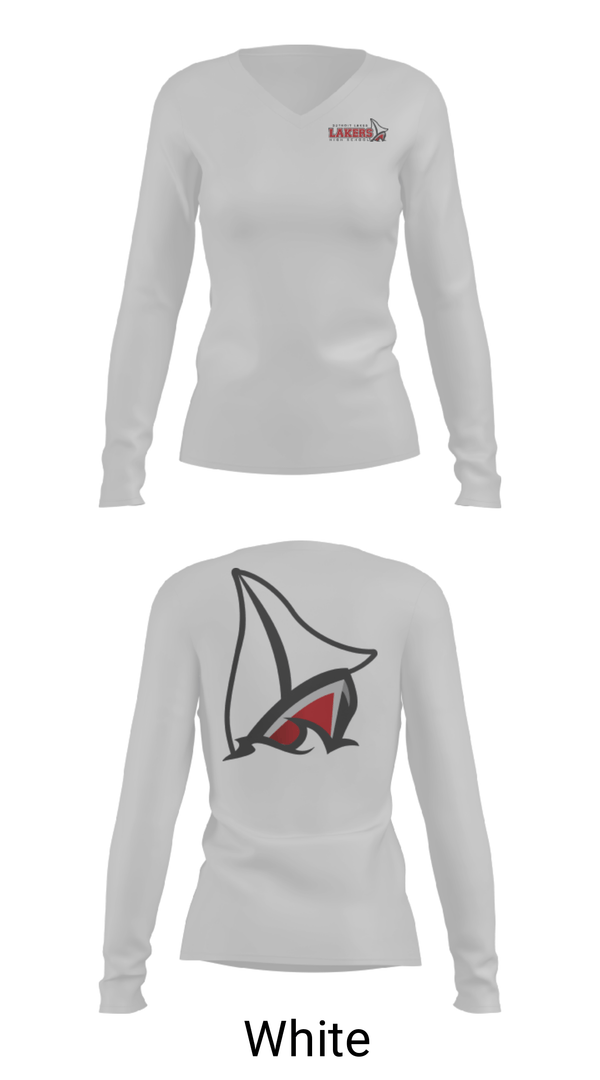 Women's Long Sleeve Vneck Shirt, Detroit Lakes High School Swimming, Swimming, Teamtime, Team time, sublimation, custom sports apparel, team uniforms, spirit wear, spiritwear, sports uniforms, custom shirts, team store, custom team store, fundraiser sports, apparel fundraiser