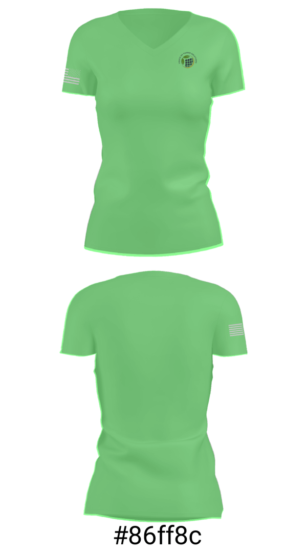 Women's Short Sleeve Vneck Shirt, Touch of power solutions, , Teamtime, Team time, sublimation, custom sports apparel, team uniforms, spirit wear, spiritwear, sports uniforms, custom shirts, team store, custom team store, fundraiser sports, apparel fundraiser