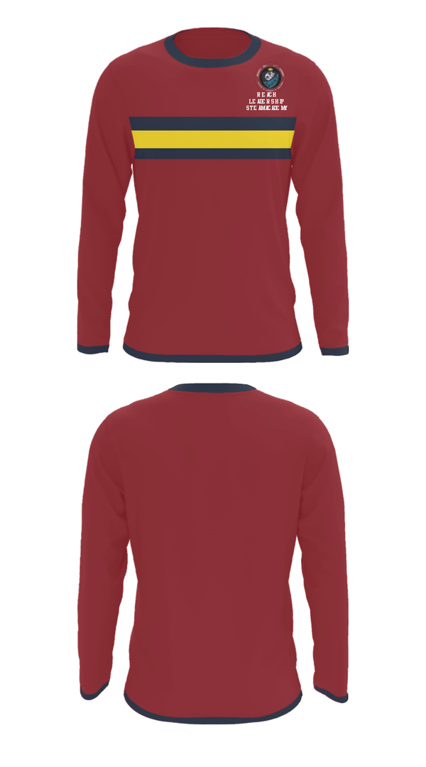 Long Sleeve Performance Shirt, Reach Leadership Steam Academy, Spirit Store, Teamtime, Team time, sublimation, custom sports apparel, team uniforms, spirit wear, spiritwear, sports uniforms, custom shirts, team store, custom team store, fundraiser sports, apparel fundraiser