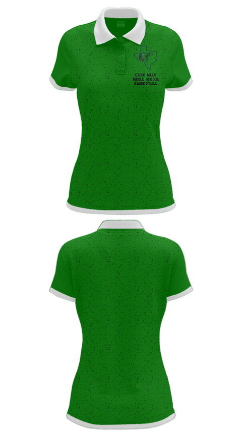 Women's Short Sleeve Performance Polo, Caddo Mills Middle School Basketball, Men's Basketball, Teamtime, Team time, sublimation, custom sports apparel, team uniforms, spirit wear, spiritwear, sports uniforms, custom shirts, team store, custom team store, fundraiser sports, apparel fundraiser