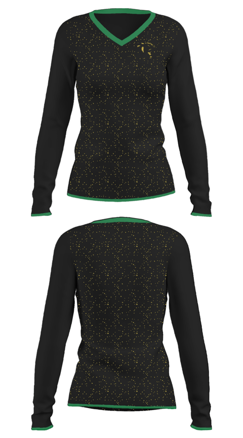 Women's Long Sleeve Vneck Shirt, Glenbard North High School Gymnastics, Spirit Store, Teamtime, Team time, sublimation, custom sports apparel, team uniforms, spirit wear, spiritwear, sports uniforms, custom shirts, team store, custom team store, fundraiser sports, apparel fundraiser