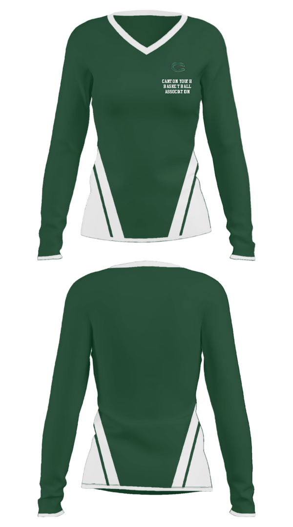 Women's Long Sleeve Vneck Shirt, Canton Youth Basketball Association, Men's Basketball, Teamtime, Team time, sublimation, custom sports apparel, team uniforms, spirit wear, spiritwear, sports uniforms, custom shirts, team store, custom team store, fundraiser sports, apparel fundraiser