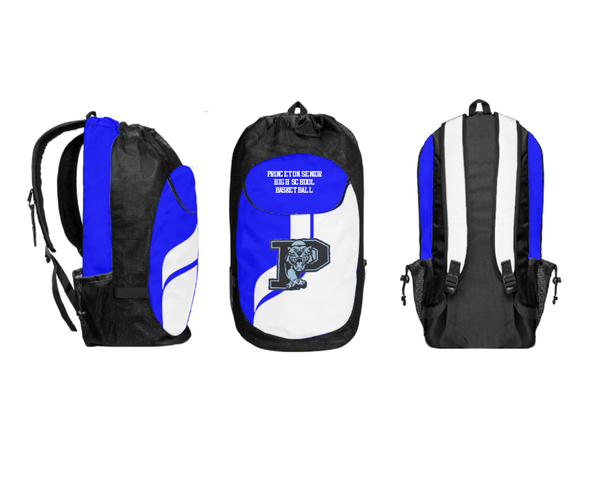 Gear Bag, Princeton Senior High School Basketball, Men's Basketball, Teamtime, Team time, sublimation, custom sports apparel, team uniforms, spirit wear, spiritwear, sports uniforms, custom shirts, team store, custom team store, fundraiser sports, apparel fundraiser
