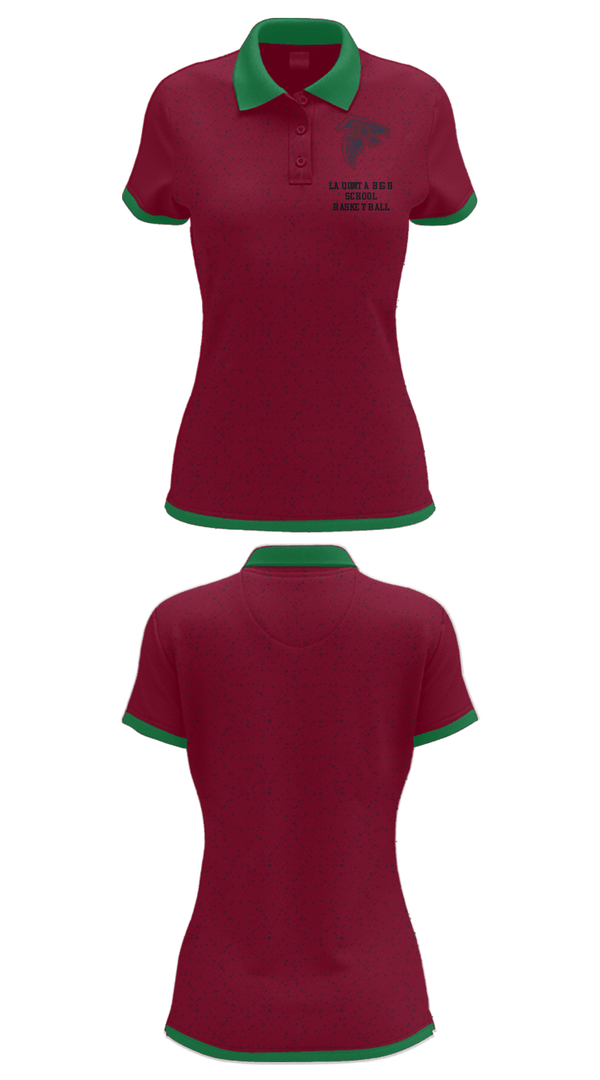 Women's Short Sleeve Performance Polo, La Quinta High School Basketball, Men's Basketball, Teamtime, Team time, sublimation, custom sports apparel, team uniforms, spirit wear, spiritwear, sports uniforms, custom shirts, team store, custom team store, fundraiser sports, apparel fundraiser