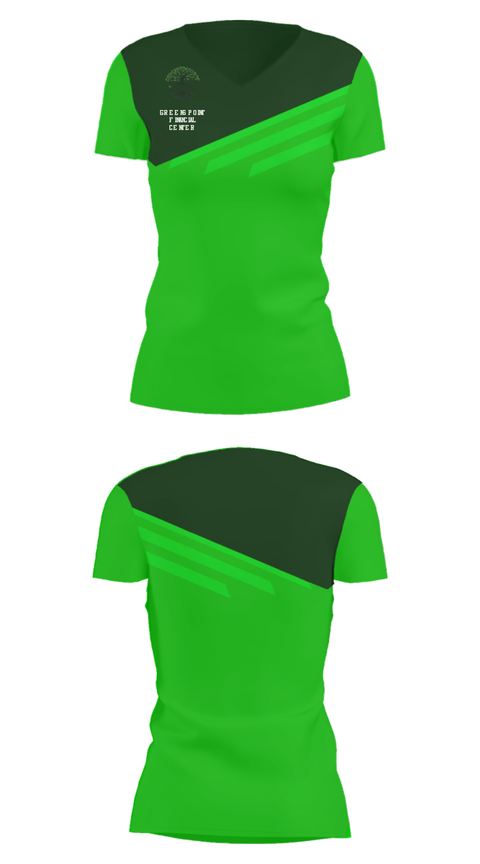 Women's Short Sleeve Vneck Shirt, Greens point financial center, , Teamtime, Team time, sublimation, custom sports apparel, team uniforms, spirit wear, spiritwear, sports uniforms, custom shirts, team store, custom team store, fundraiser sports, apparel fundraiser