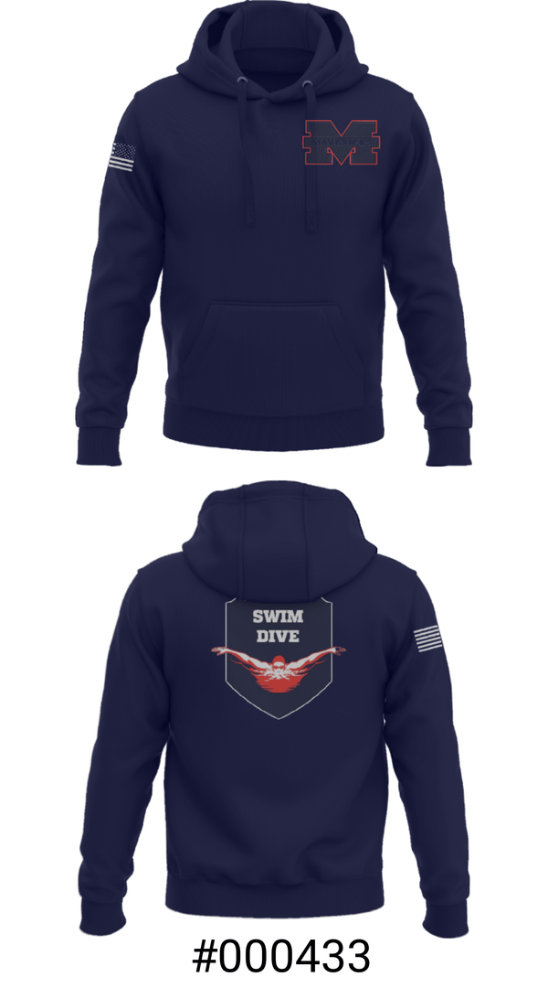 Hoodie, Manvel High School Swimming, Swimming, Teamtime, Team time, sublimation, custom sports apparel, team uniforms, spirit wear, spiritwear, sports uniforms, custom shirts, team store, custom team store, fundraiser sports, apparel fundraiser